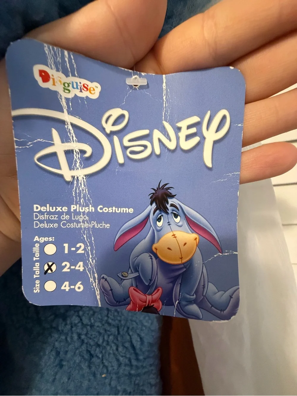 Vintage Disney Eeyore Plush Faux Sherpa Costume